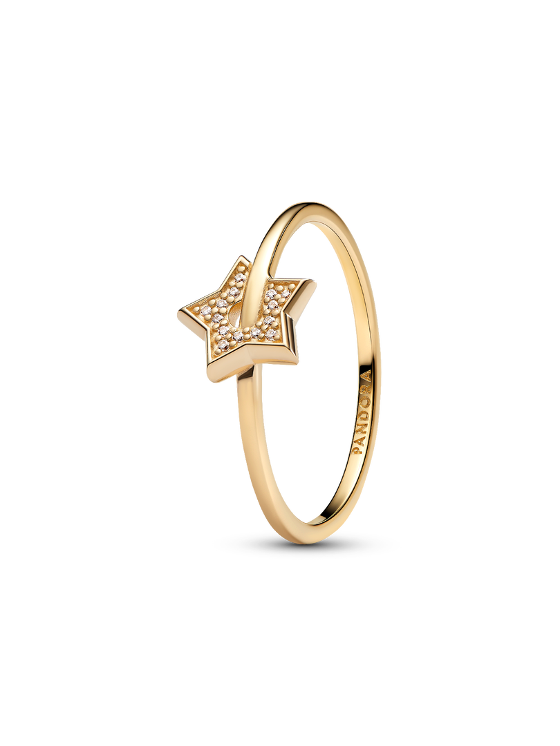 Pandora Talisman 14k Gold Lab-grown Diamond Pavé Star Ring