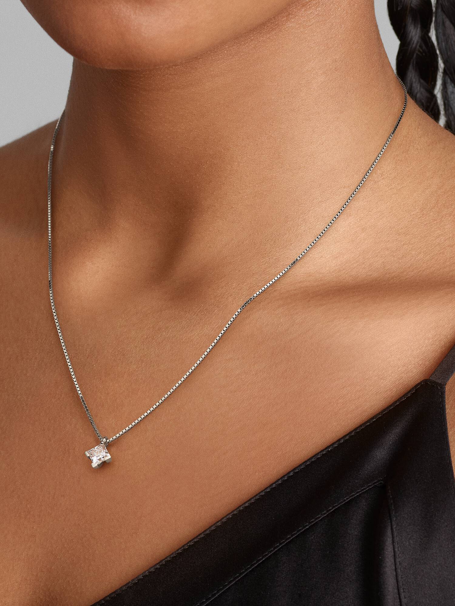 VENTE FINALE -  Collier avec pendentif à diamant cultivé en laboratoire Pandora Nova