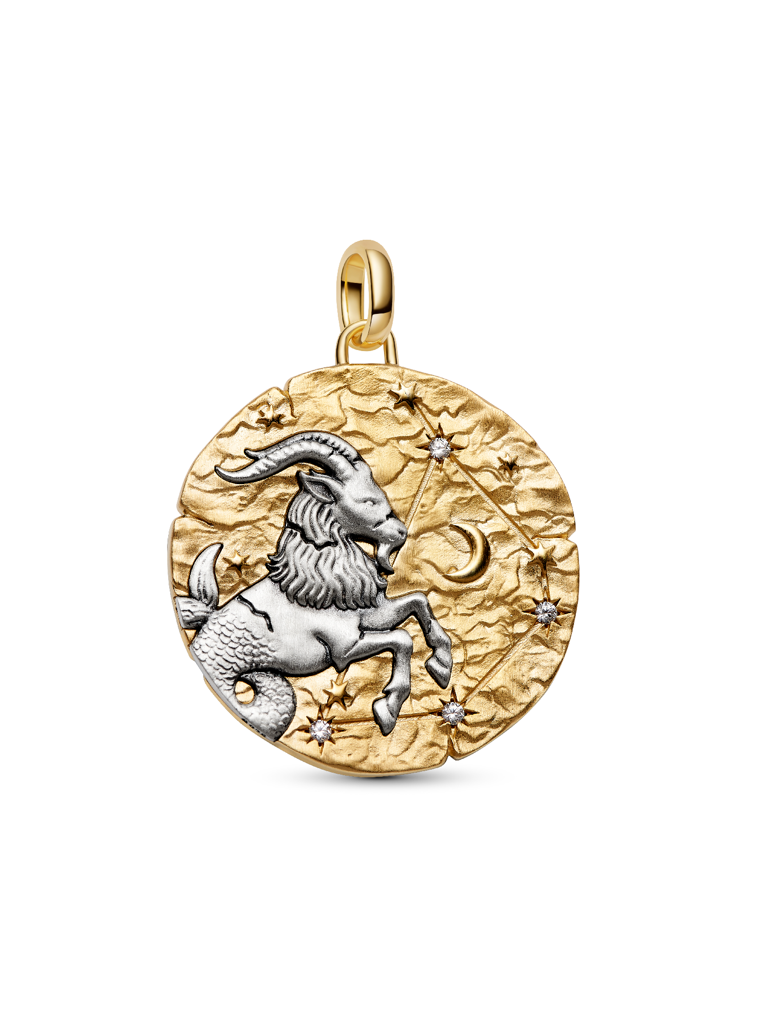 Charm-médaillon Zodiaque surdimensionné Capricorne