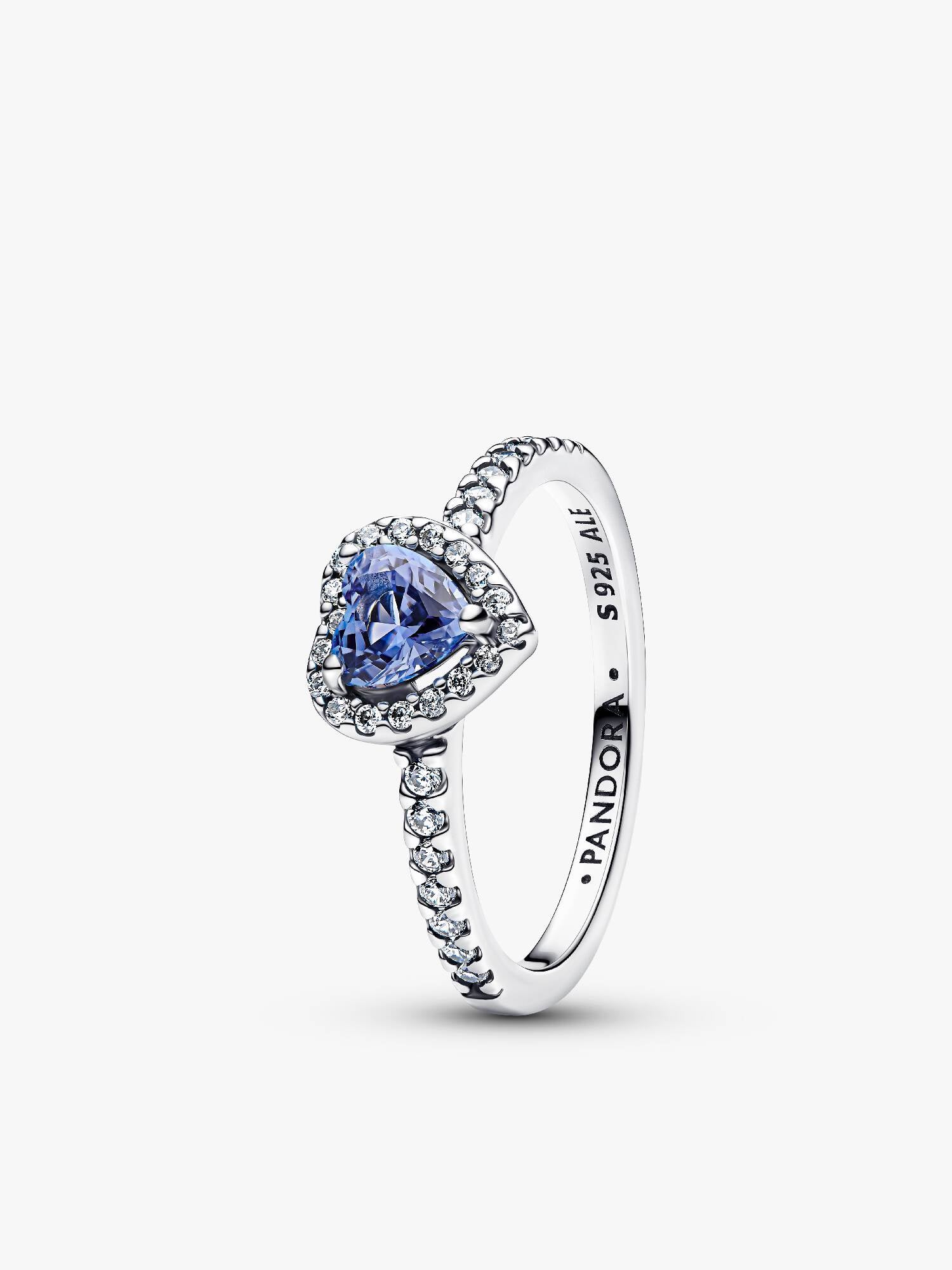 Sparkling Elevated Heart Ring