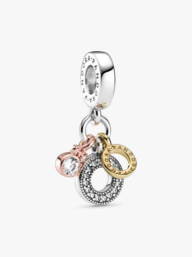 FINAL SALE - Triple Monogram & Logo Dangle Charm