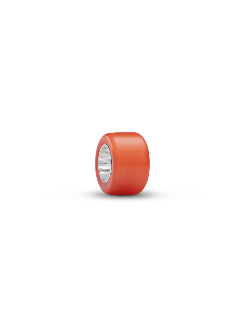 Mini charm en verre de Murano orange
