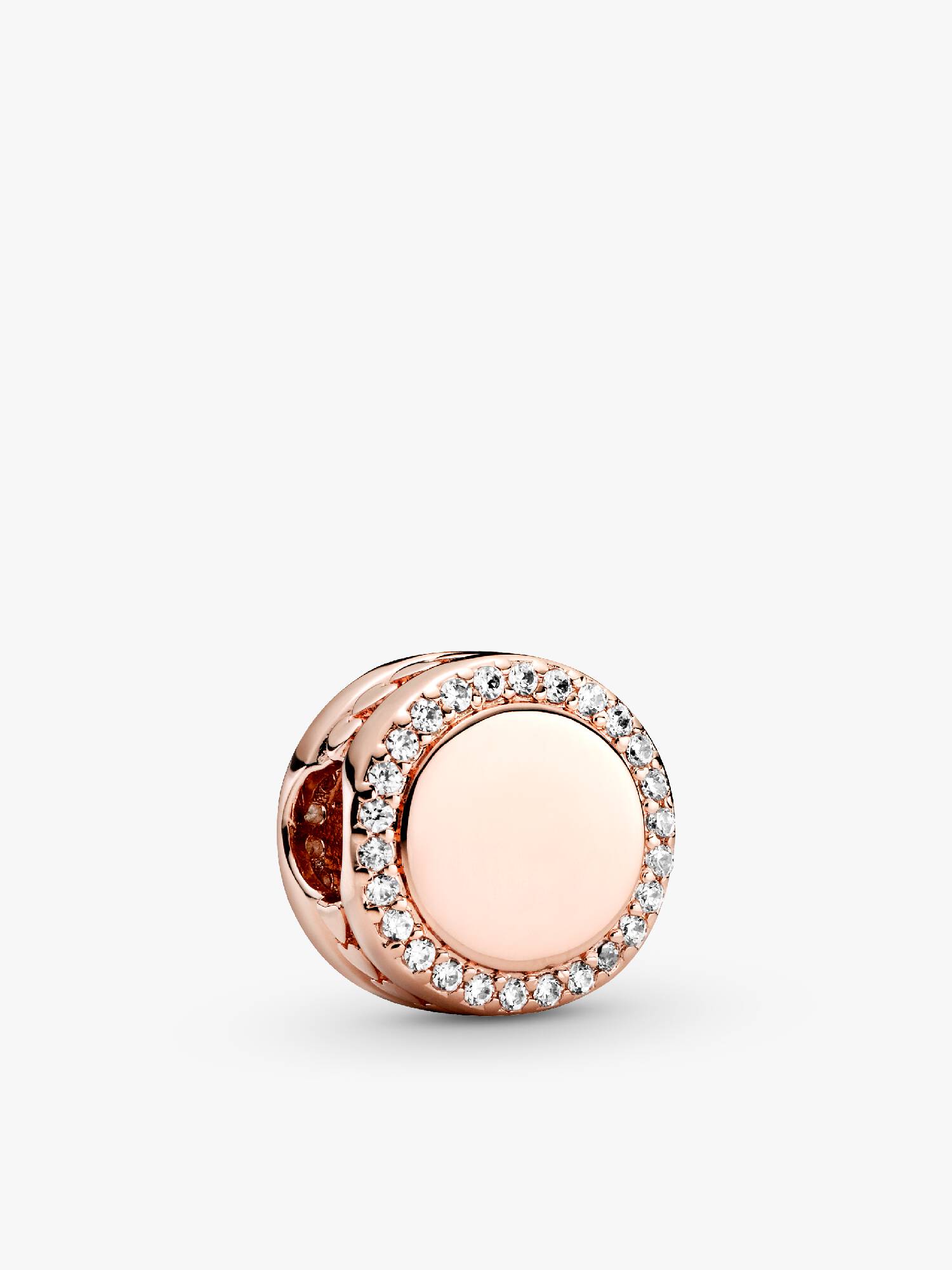 Engravable Sparkling Button Charm