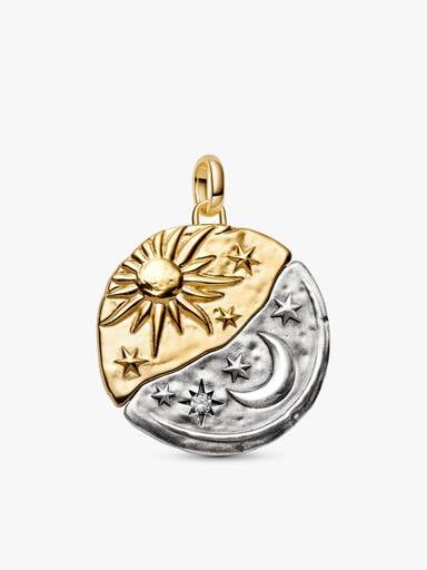 Oversized Sun & Moon Medallion Necklace