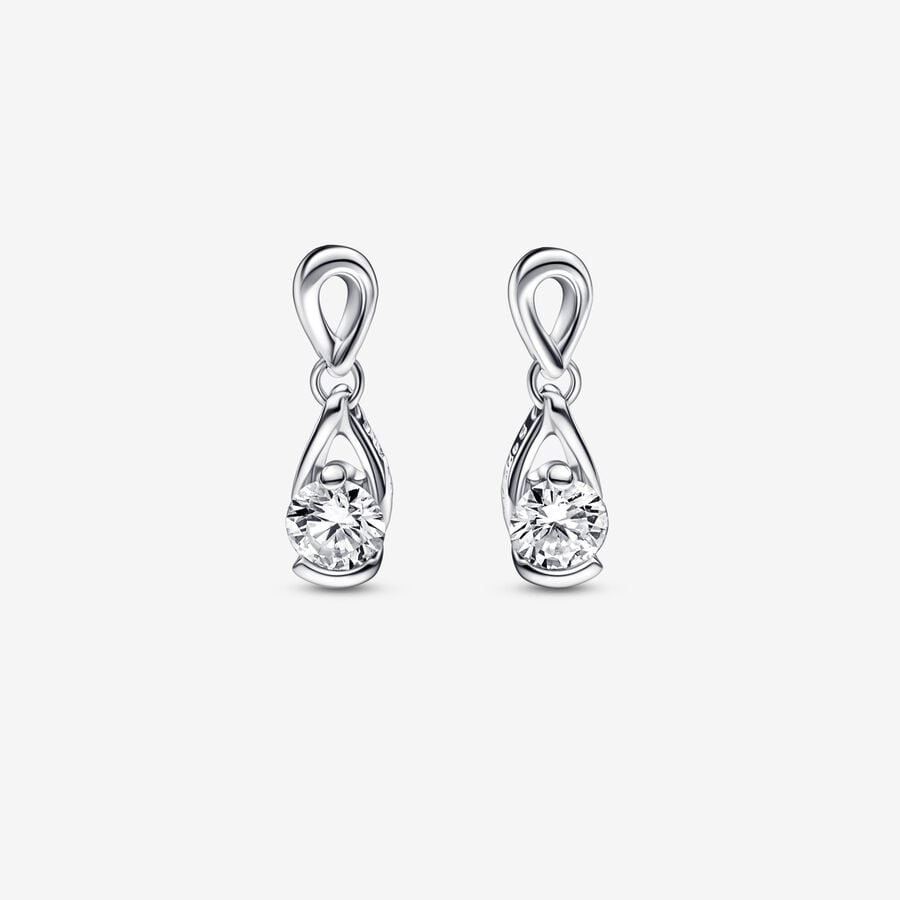 Pandora Infinite diamant cultivé en laboratoire pendentifs d’oreille avec 0,30 carat tw en argent sterling image number 0