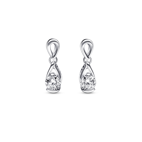 Pandora Infinite Pendentifs d’oreille avec diamant créé en laboratoire 0,30 carat tw en argent sterling