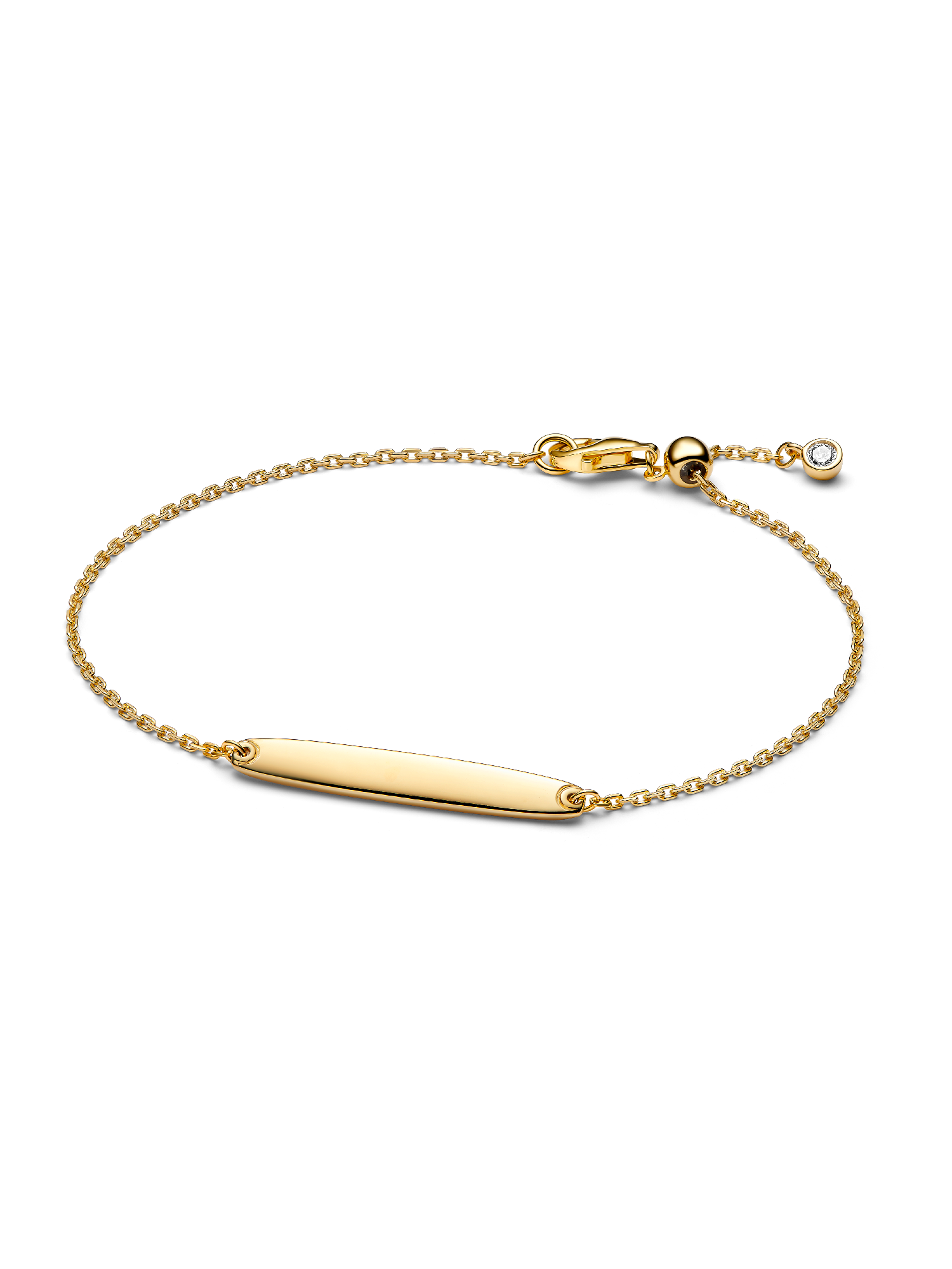 Bracelet à chaîne avec barre à graver
