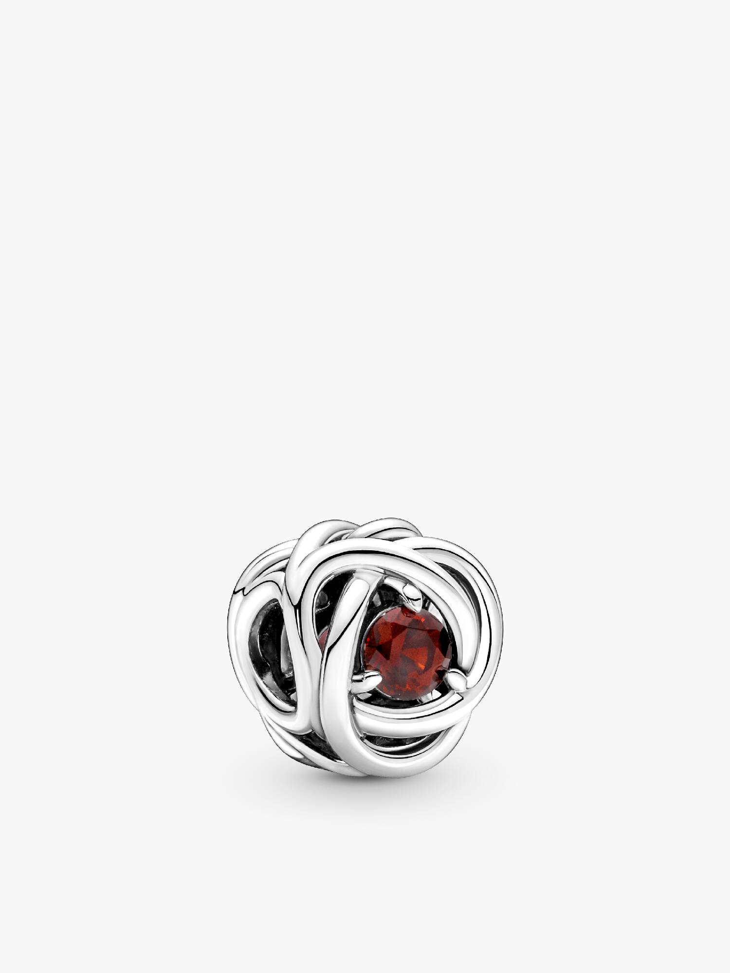January Red Eternity Circle Charm