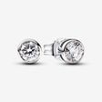 Pandora Era Bezel Lab-grown Diamond Stud Earrings 0.50 carat tw Sterling Silver