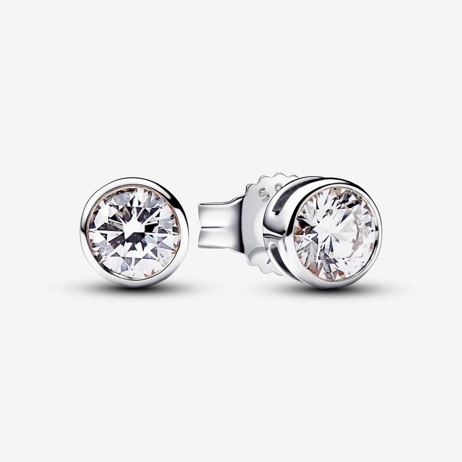 Pandora Era Bezel Lab-grown Diamond Stud Earrings 0.50 carat tw Sterling Silver image number 0