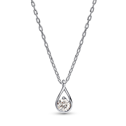 Pandora Infinite diamant cultivé en laboratoire pendentif et collier avec 0,50 carat tw en argent sterling