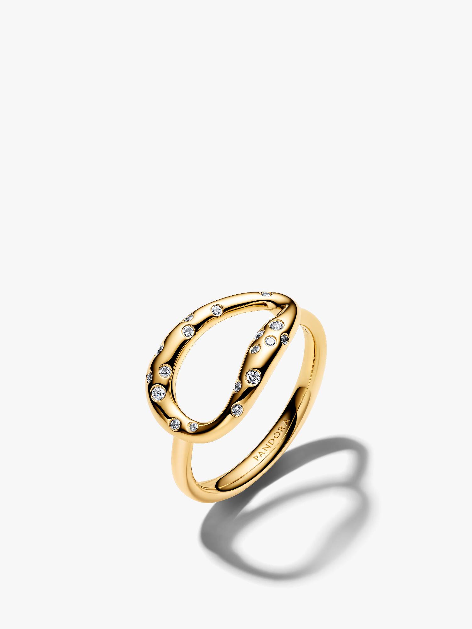 Organically Shaped Stone-Set Statement Ring
