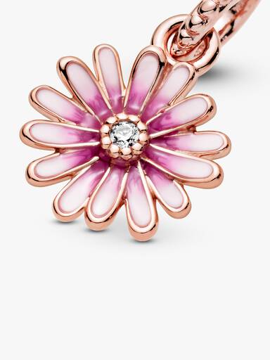 FINAL SALE - Pink Daisy Flower Dangle Charm