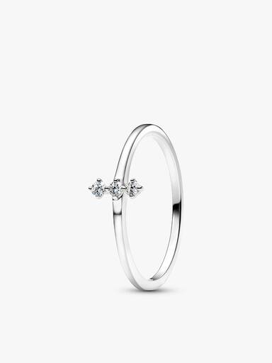 Pandora Era Lab-Grown Diamond White Gold Open and Trio Ring Set