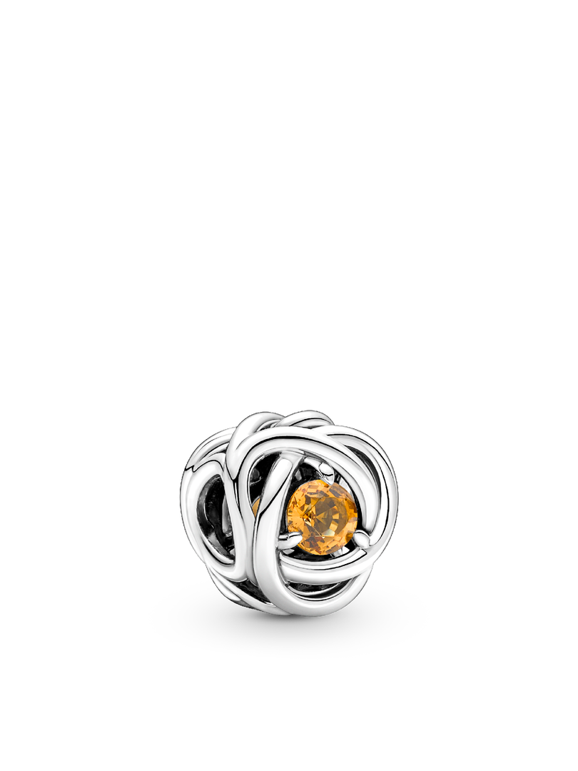 Collier avec charm-pendentif Cercle éternel de novembre