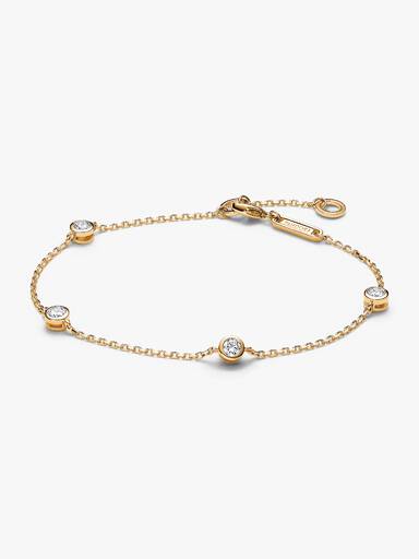 FINAL SALE - Pandora Era Lab-Grown Diamond Bezel Station Chain Bracelet
