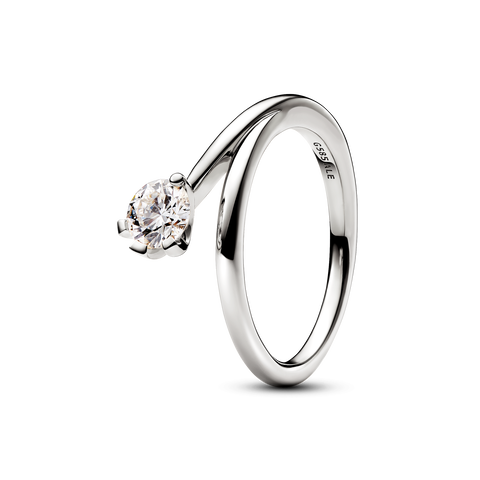 Pandora Nova Lab-grown Diamond Asymmetric Ring 0.50 carat tw 14k White Gold