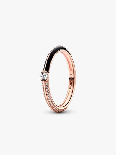 FINAL SALE - Pavé & Black Dual Ring