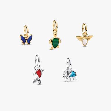 Ensemble de mini charm-pendentifs Créatures ensoleillées