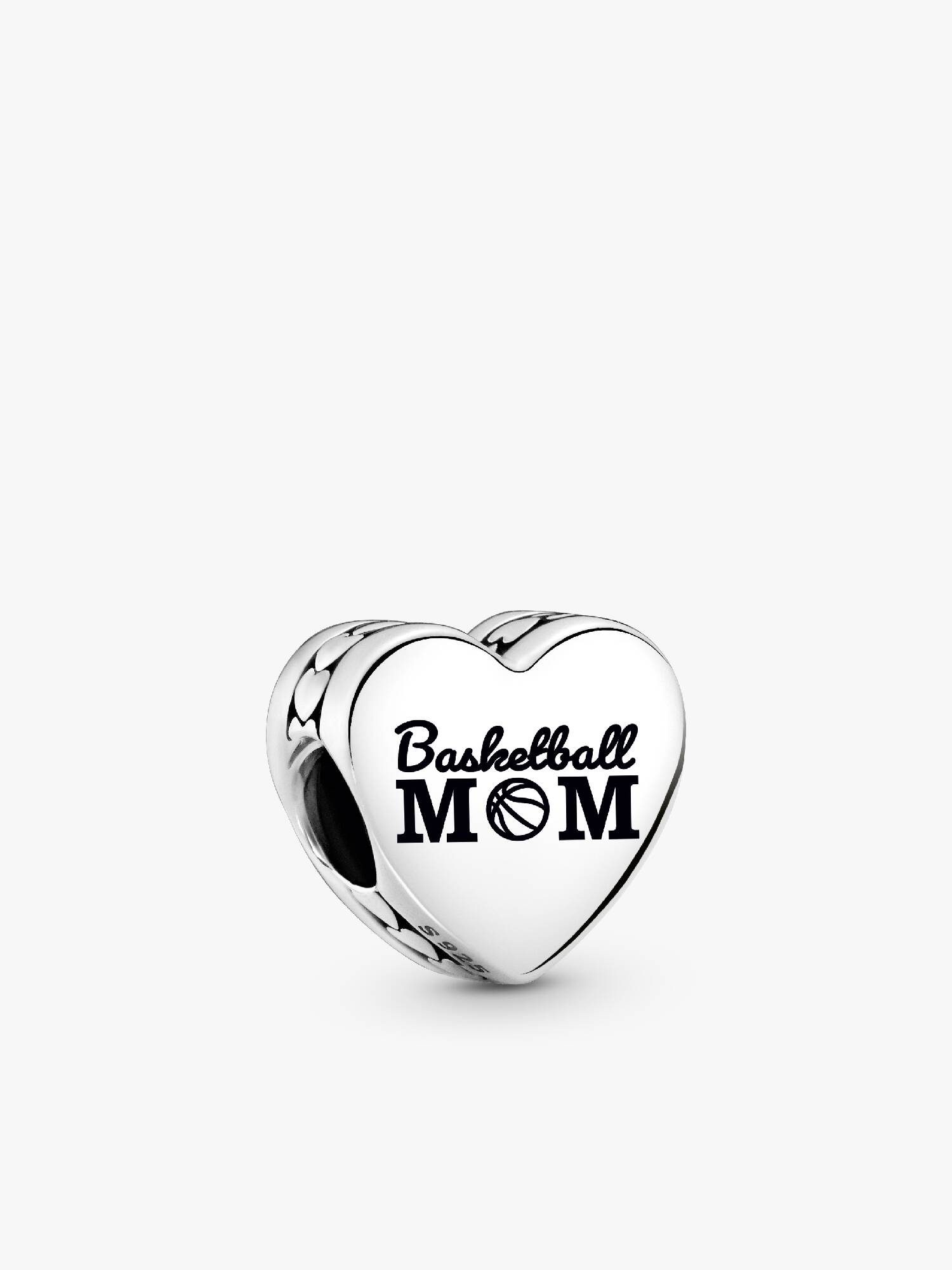 Charm en forme de cœur  Maman de basketball