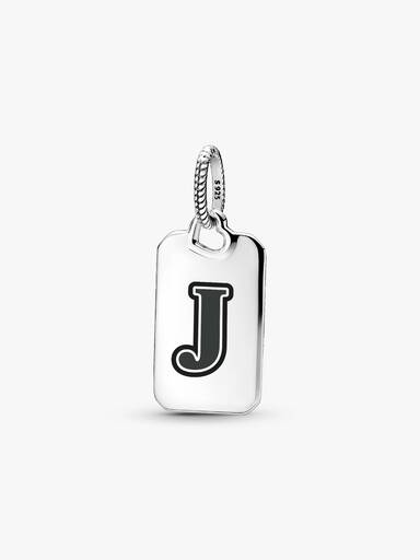 Letter J Rectangle Pendant
