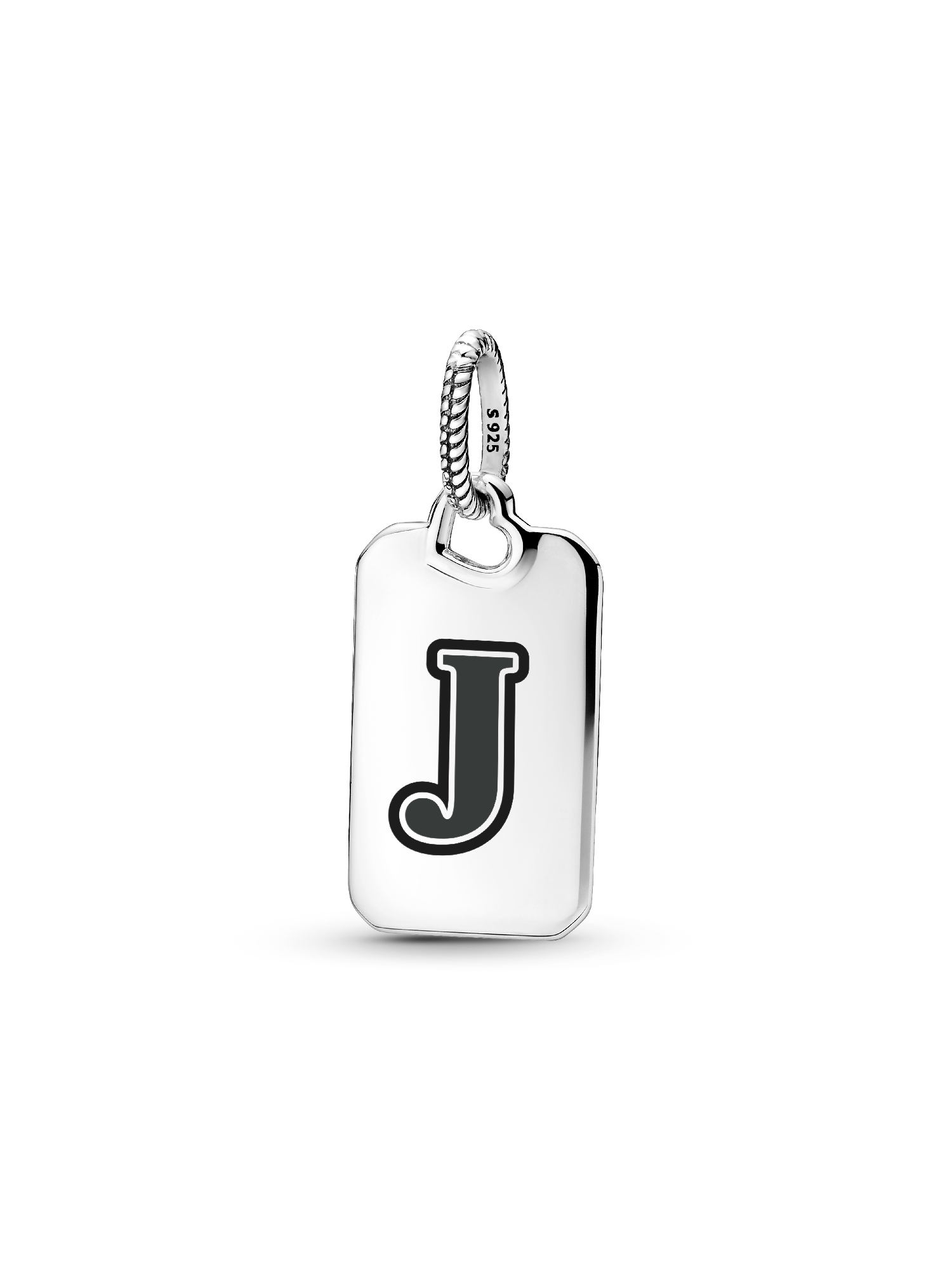 Letter J Rectangle Pendant