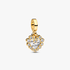 Sparkling Heart Double Dangle Charm Sparkling Heart Double Dangle Charm