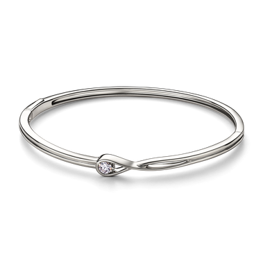 Pandora Infinite diamant cultivé en laboratoire bracelet rigide avec 0,25 carat tw en or blanc 14 K 