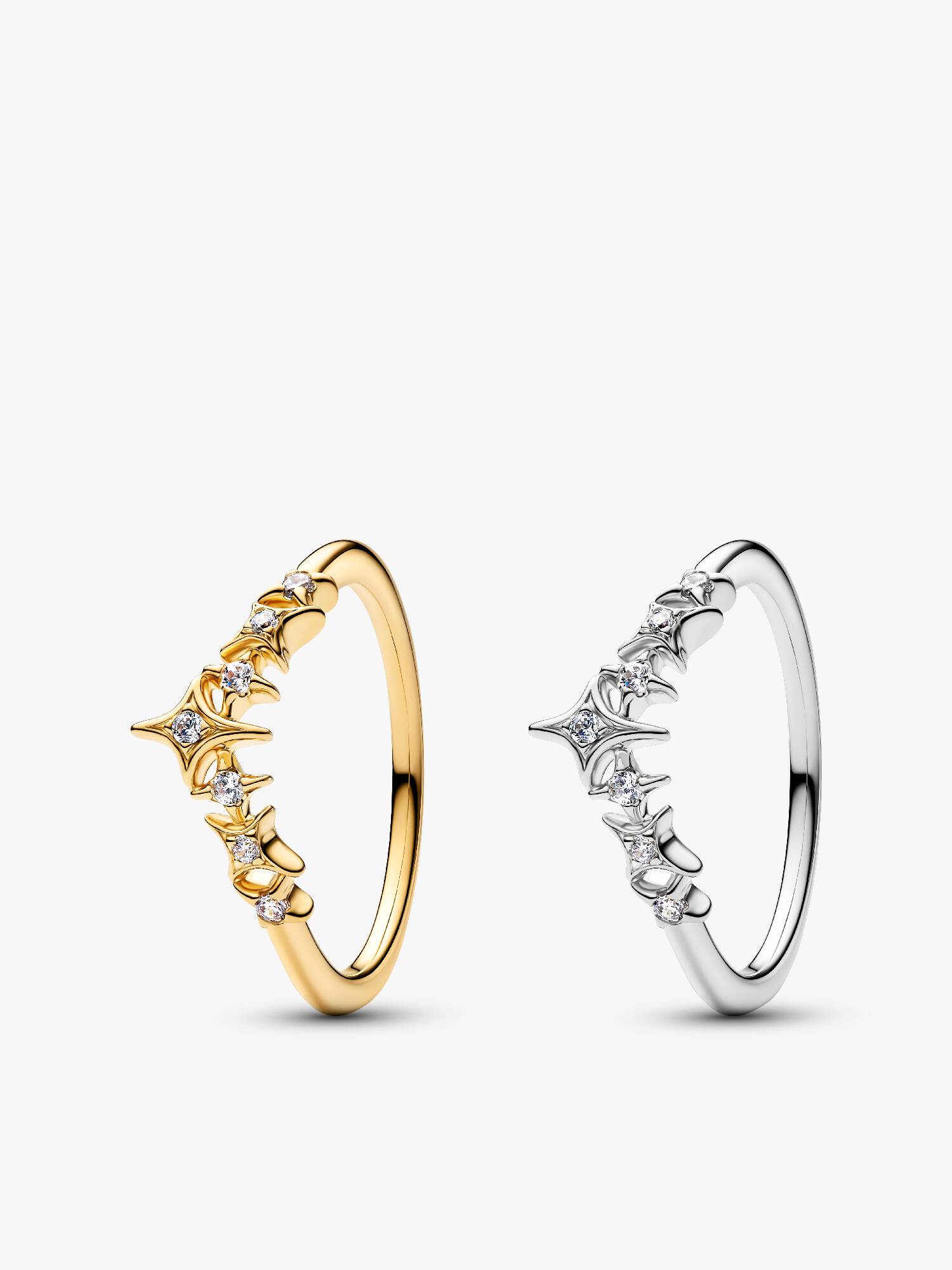 Tiara Two-Tone Friendship Ring Set