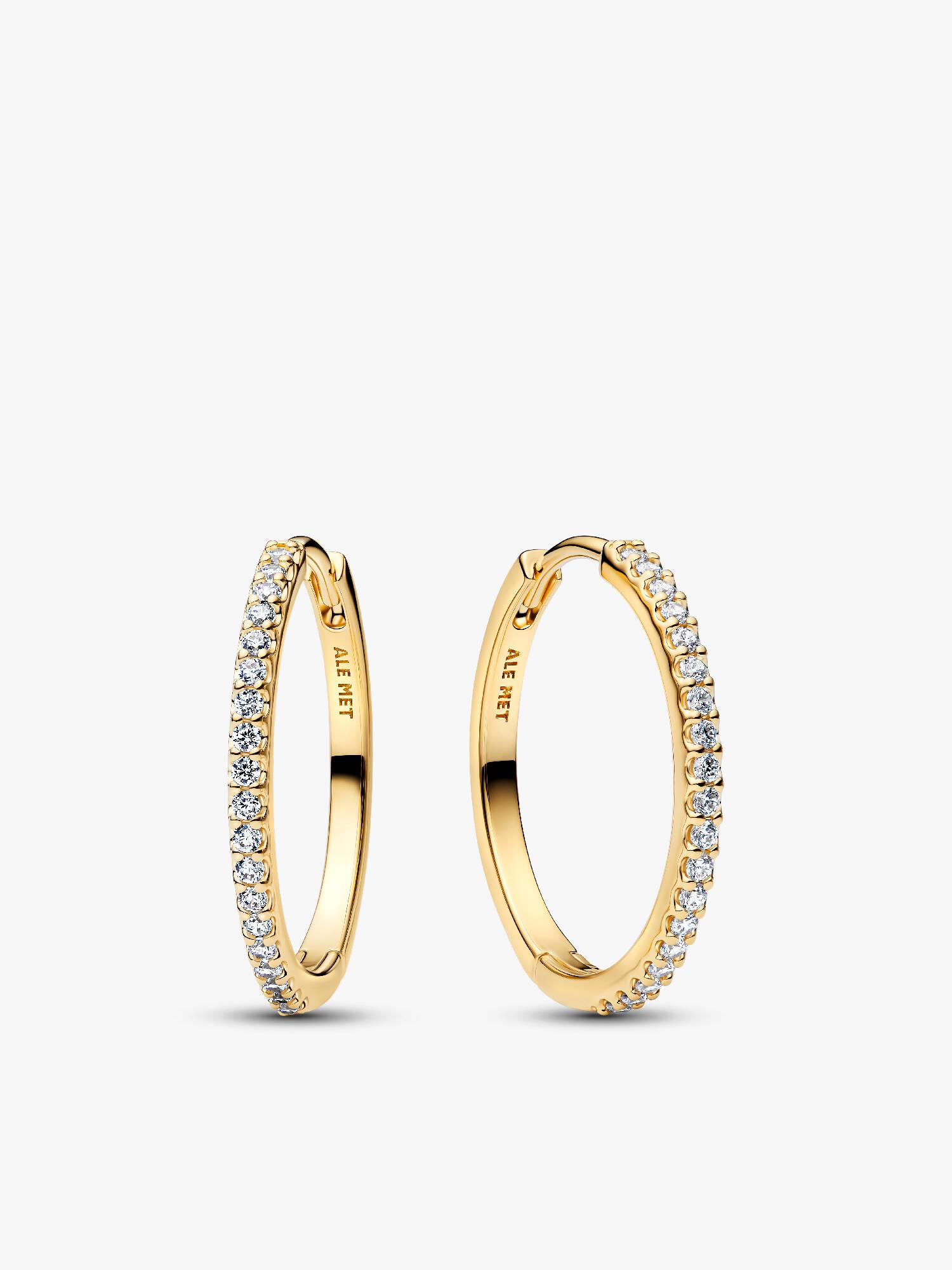 Medium Sparkling Hoop Earrings