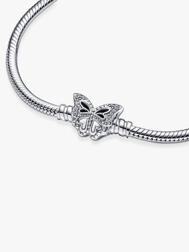 Butterfly Clasp Snake Chain Bracelet
