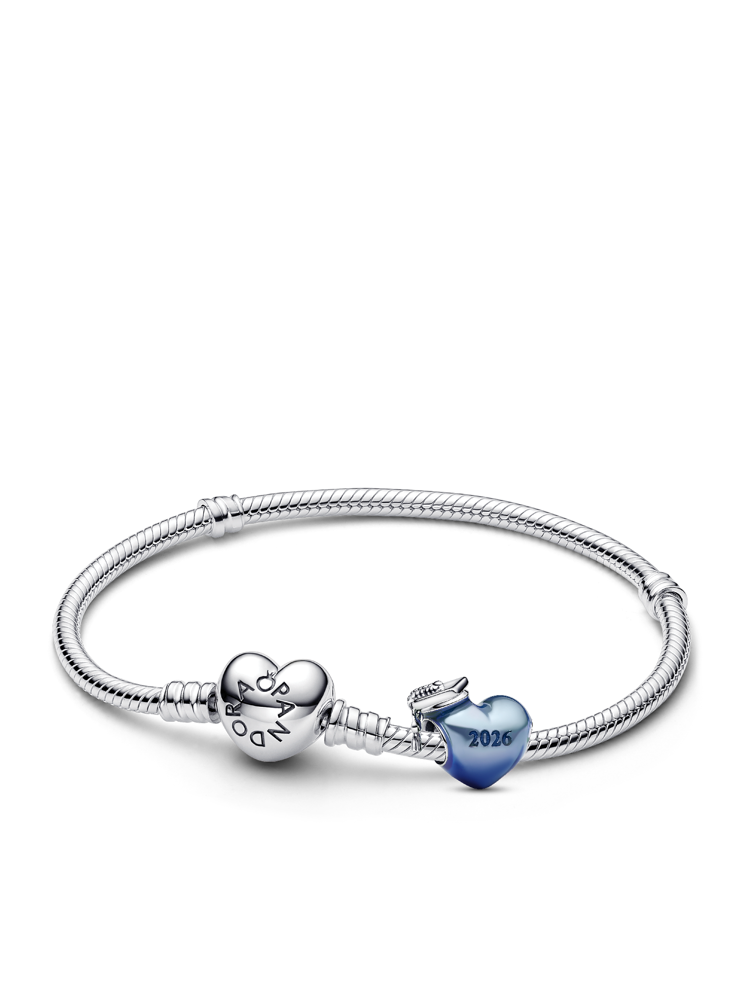 Graduation 2026 Blue Heart Charm Bracelet