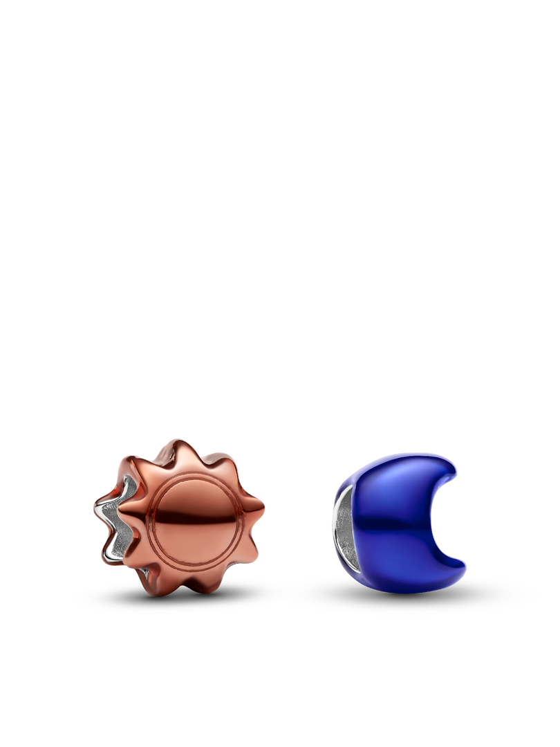 Duo de mini-charms Soleil et lune
