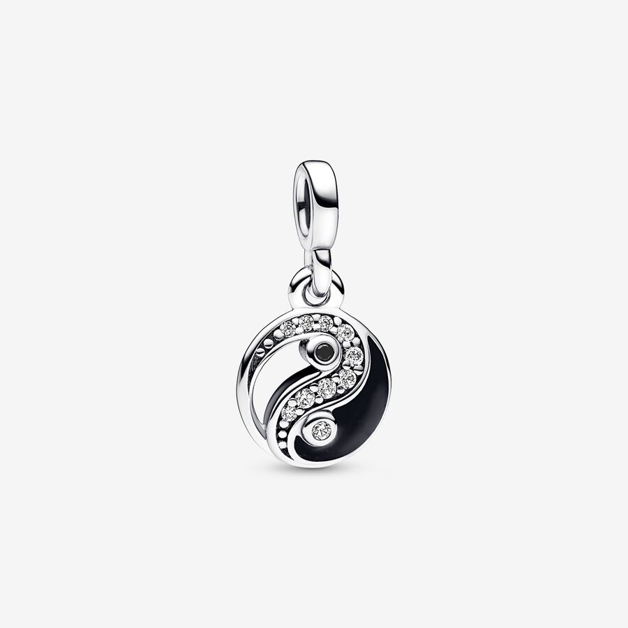 Mini charm-pendentif étincelant Yin & Yang Pandora ME image number 0