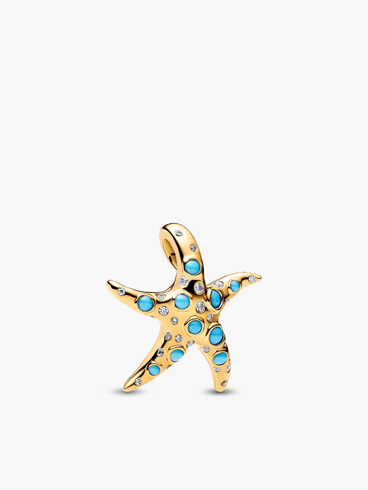 VENTE FINALE -  Charm-pendentif Étoile de mer bleue scintillante