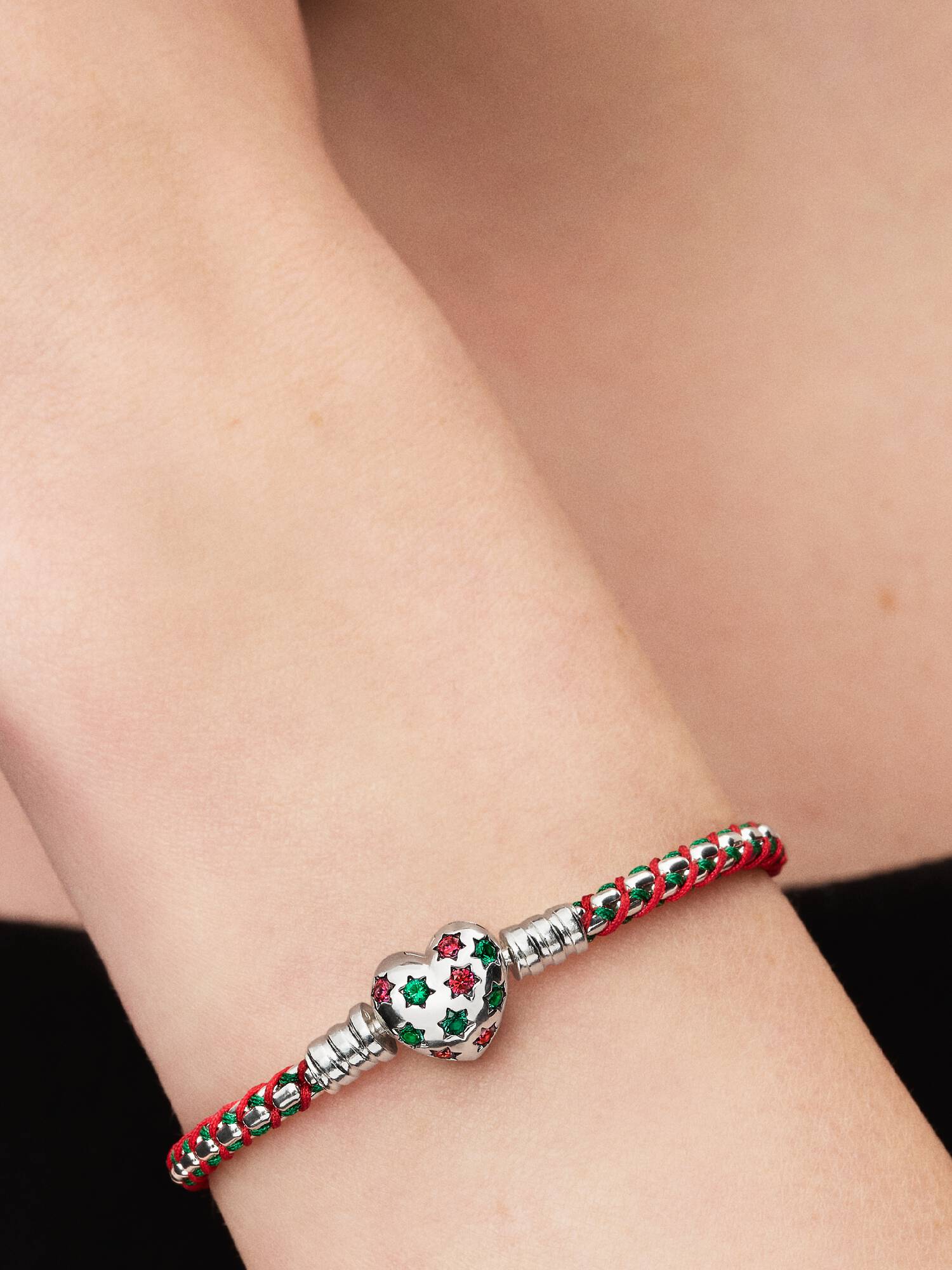 Bracelet à chaîne cubique avec cordon menthe