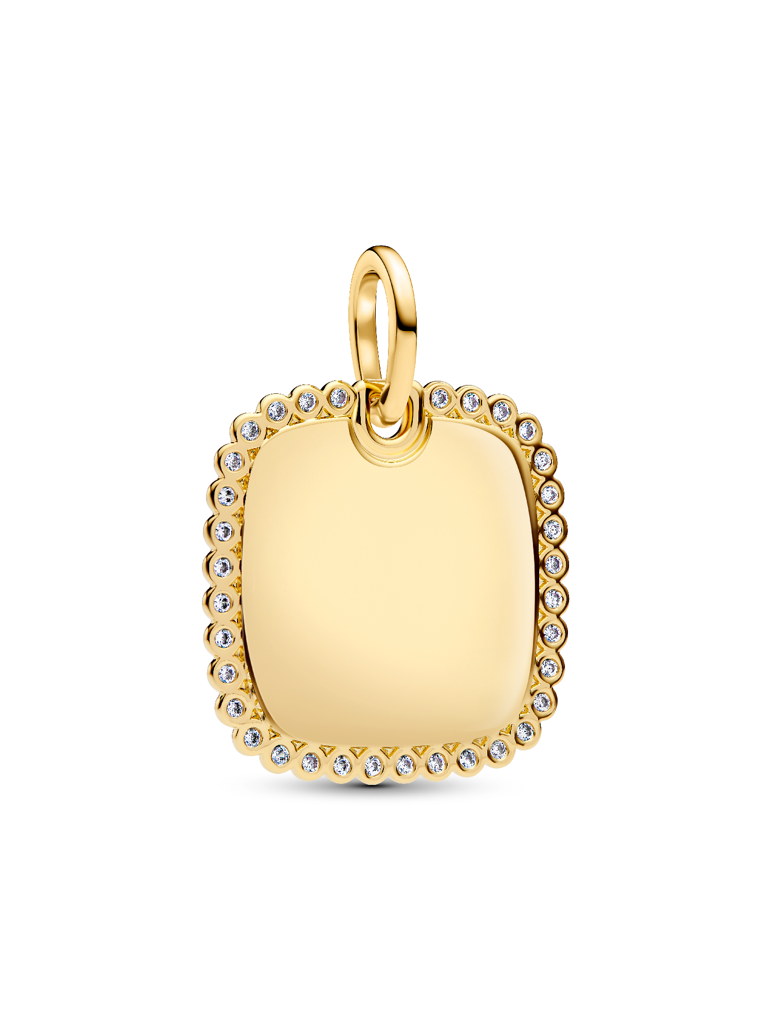 Pendentif  étiquette carrée à graver
