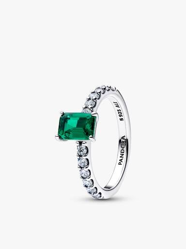 Sparkling Green Halo Matching Jewellery Set