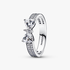 Bague Boucle scintillante à double rangée Bague Boucle scintillante à double rangée