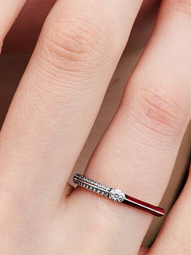 VENTE FINALE - Bague Double pavé et rouge Pandora ME