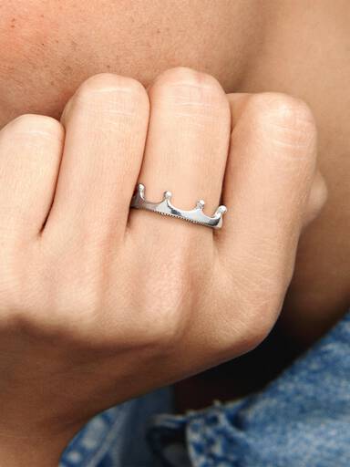 VENTE FINALE - Bague couronne polie