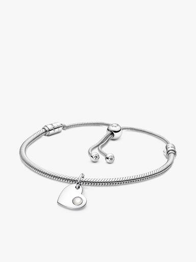 June Engravable Dangle Charm Bracelet Set