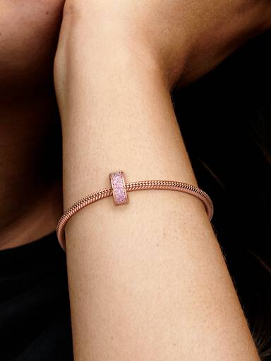 Clip pavé rose