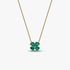 Green Lucky Clover Pendant Necklace Green Lucky Clover Pendant Necklace