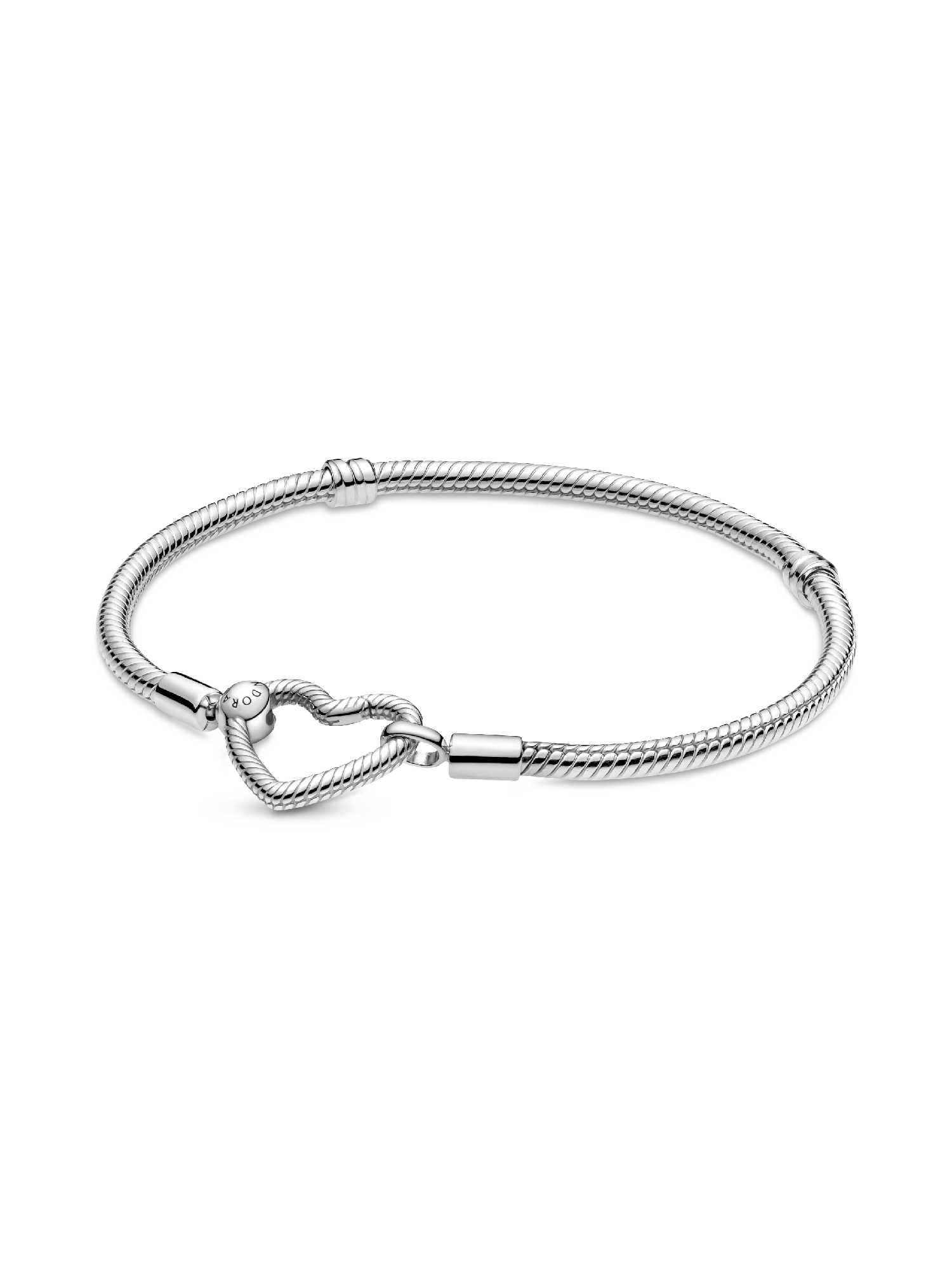 Heart Closure Snake Chain Bracelet | Sterling silver | Pandora Canada