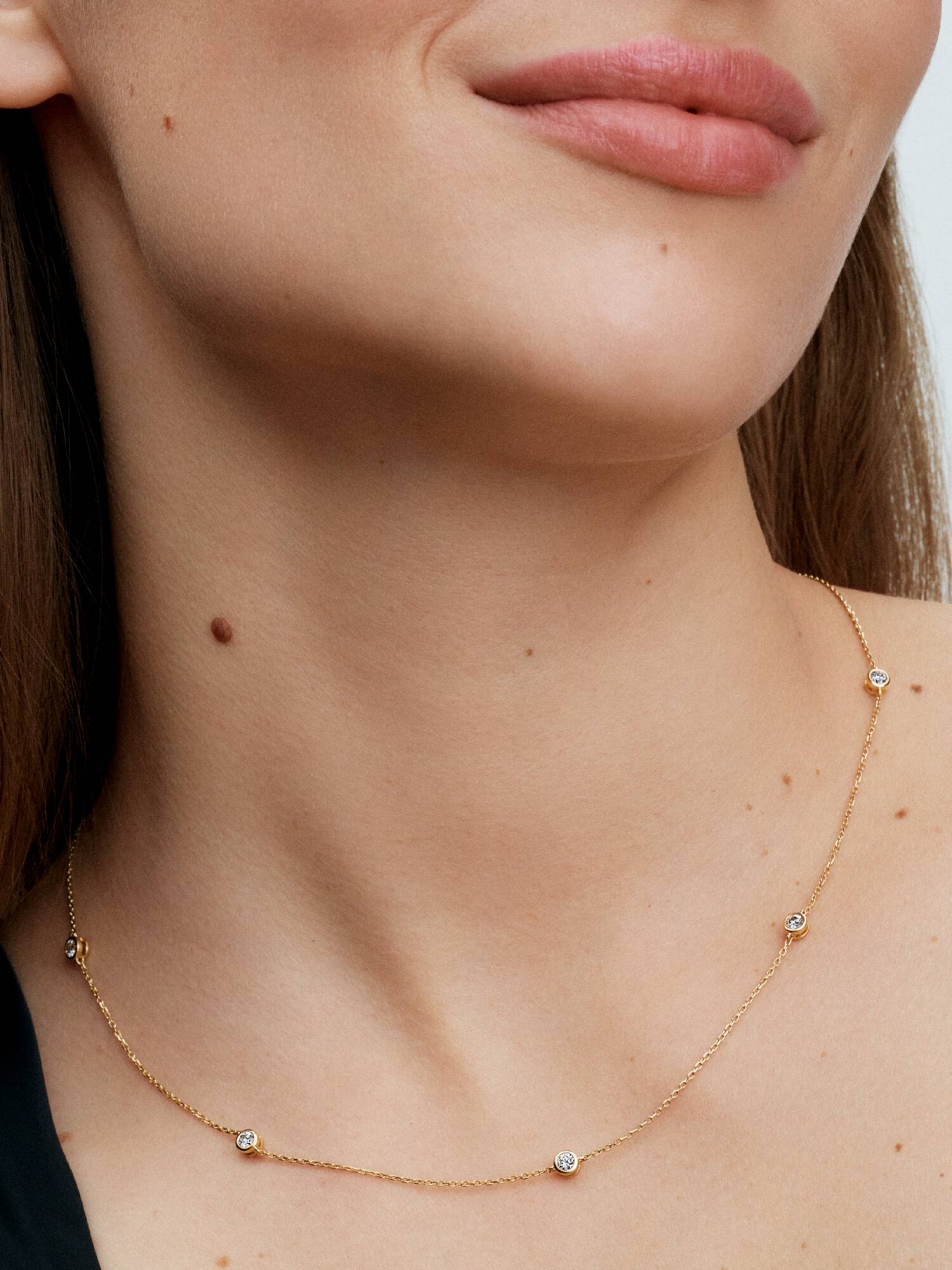 VENTE FINALE -  Collier à diamants cultivés en laboratoire espacés Pandora Era