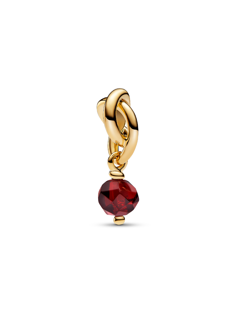 Charm-pendentif Cercle éternel rouge de janvier