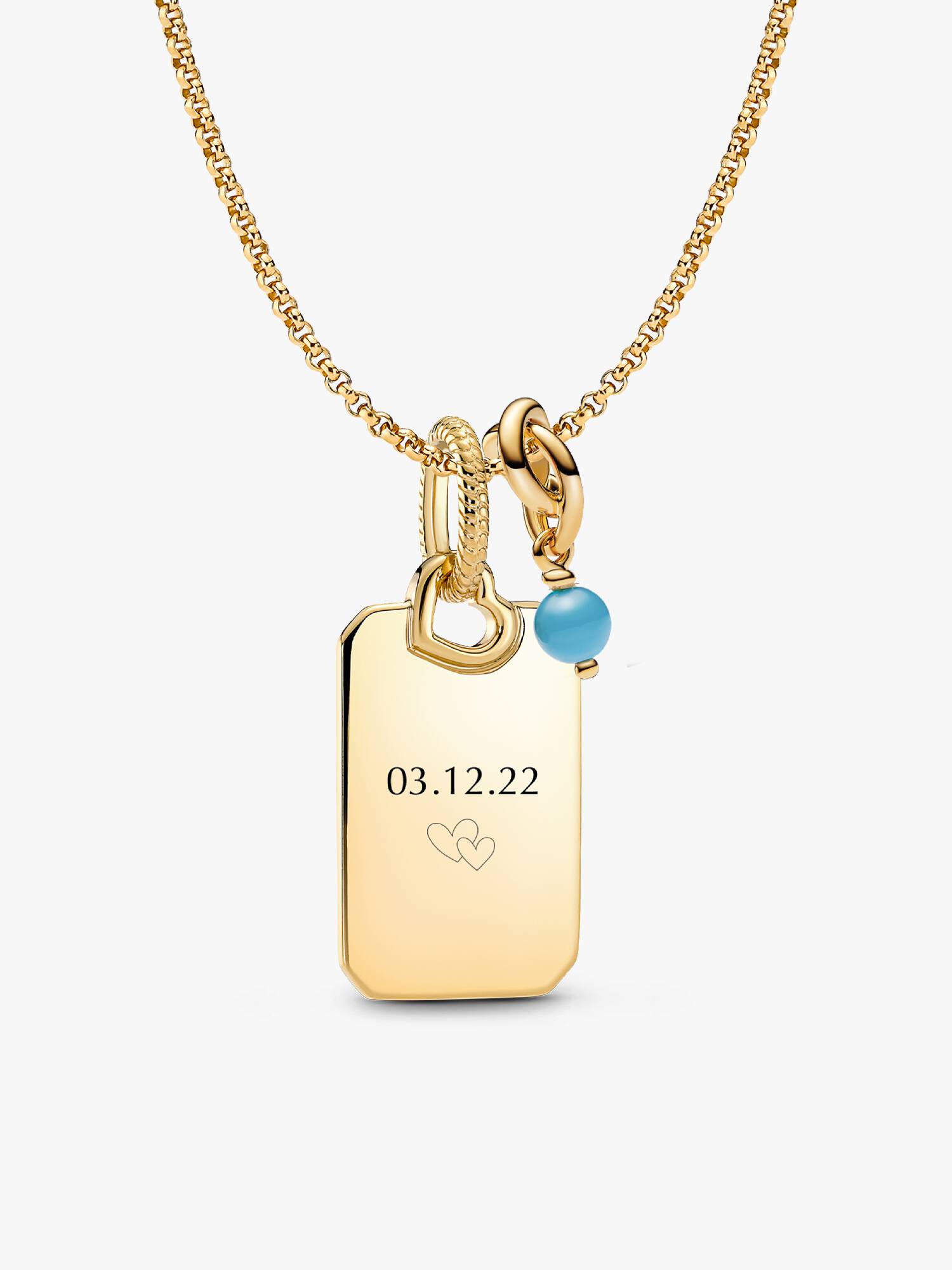 December Eternity Circle Engravable Pendant Necklace