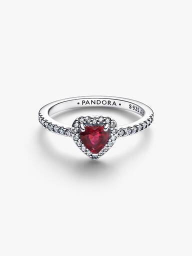 Bague Cœur surélevé rose fuchsia