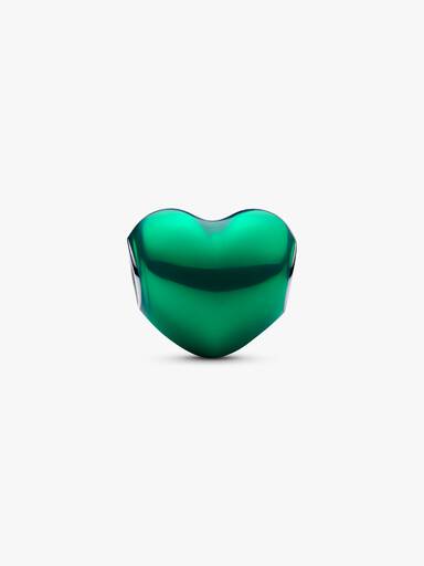 FINAL SALE - Metallic Green Heart Charm